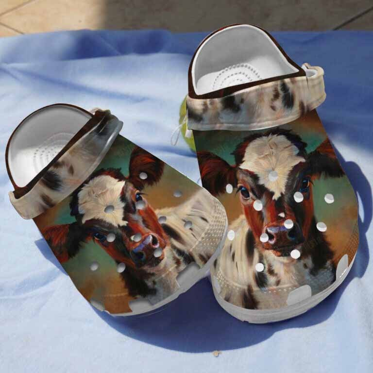 A Realistic Cow Cattle Clogs Shoes Gifts For Men Women