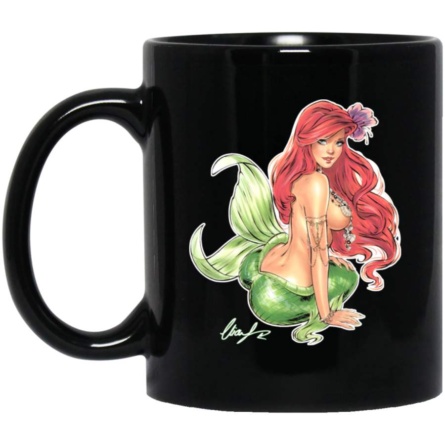 Ariel Beautiful Girl Mug Black Mug