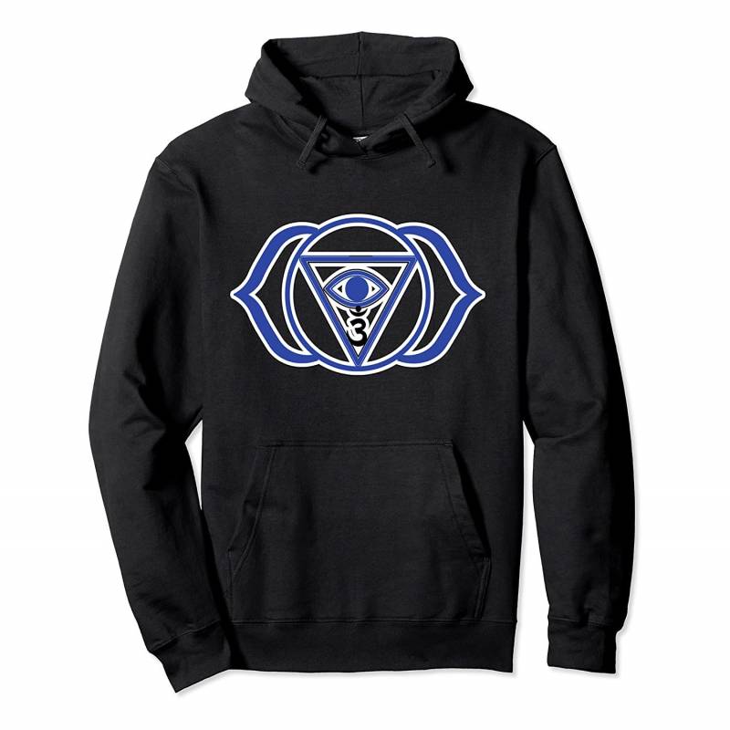 Yoga Ajna Awareness Third Eye Blue Chakra Pullover Hoodie