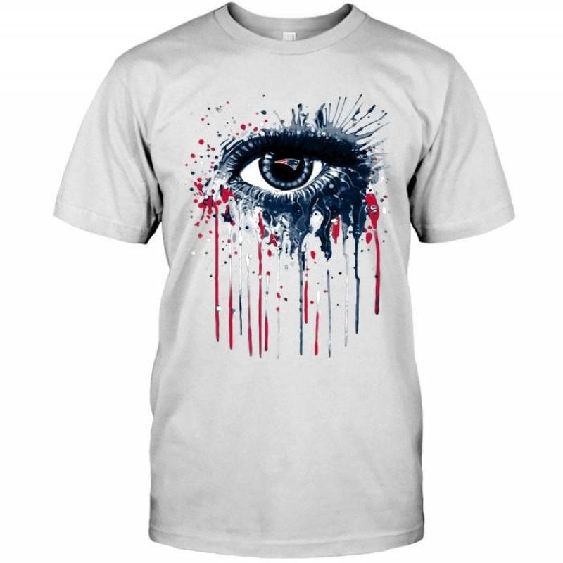 New England Patriots Eye Paint Drop Art Style T Shirt – Gearpenguin.com