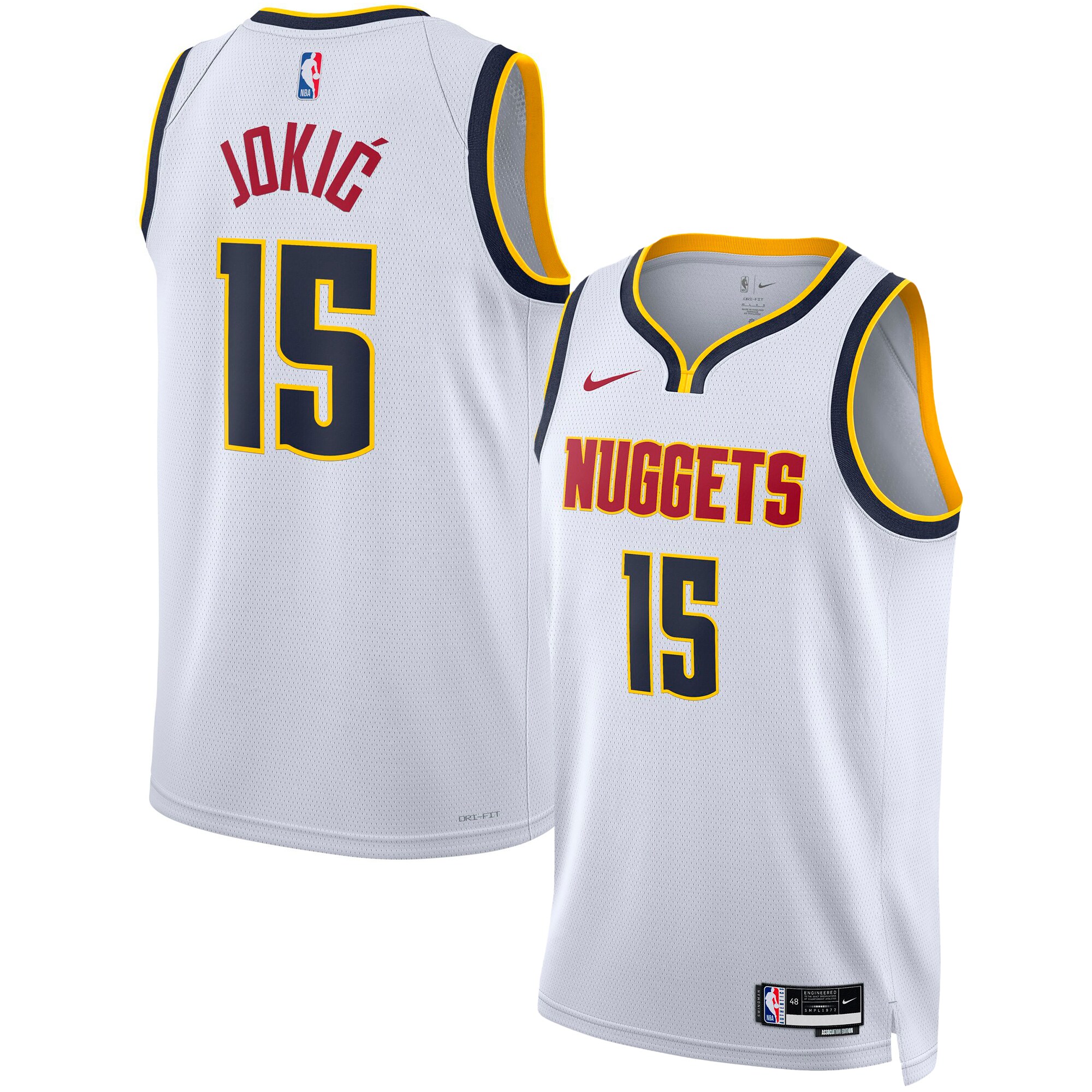 Nikola Jokic Denver Nuggets Unisex Swingman Jersey – Association Edition – White