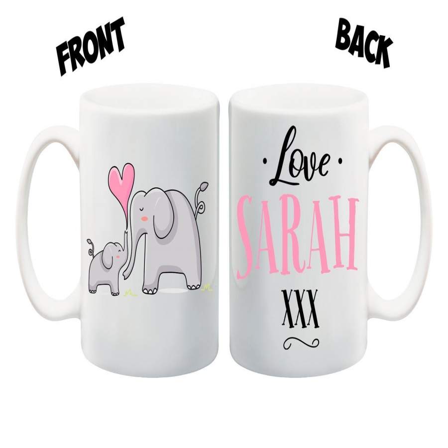 Mama And Baby Elephant (Custom) Mug – MOG-34 – 11oz and 15oz Mug