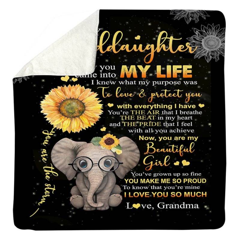 You Are The Storm Lovely Message Gifts For Granddaughters Sherpa Blanket