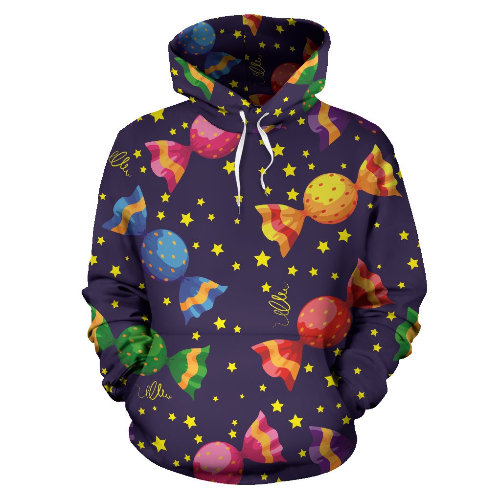 Candy Star Pattern Men Women Pullover Hoodie