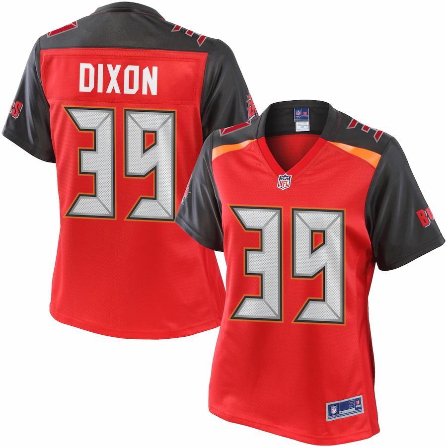 Womens NFL Pro Line Brandon Dixon Red Tampa Bay Buccaneers Jersey