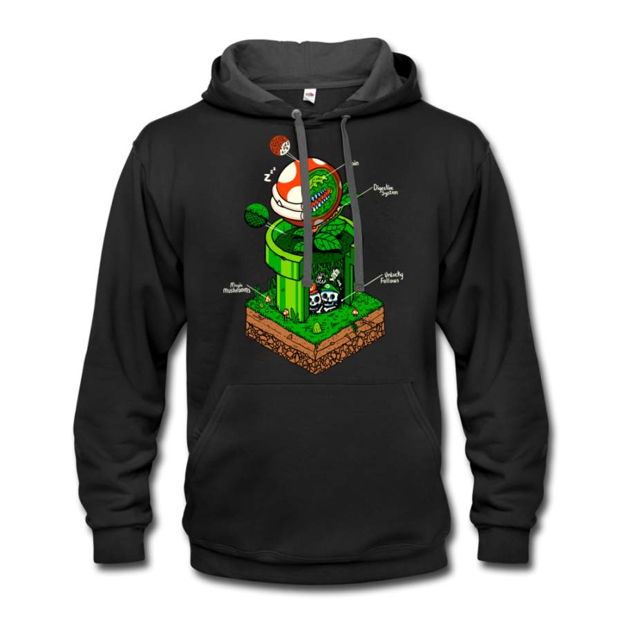 Super Mario Bros 1Up 2 Contrast Hoodie