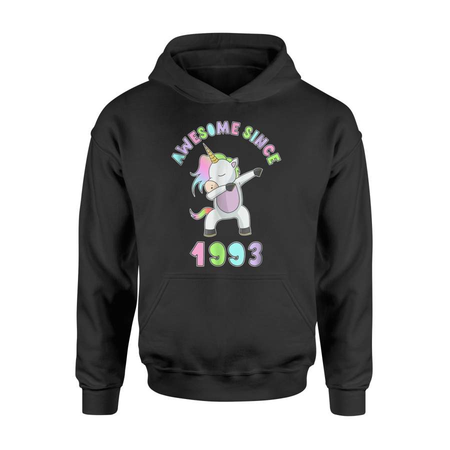 25th Birthday Unicorn Dabbing Women Age 25 1993 Gift For BirthdayHoodie