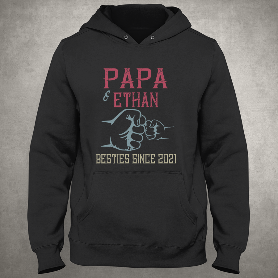 Papa And Kids Besties Shirt Hoodie