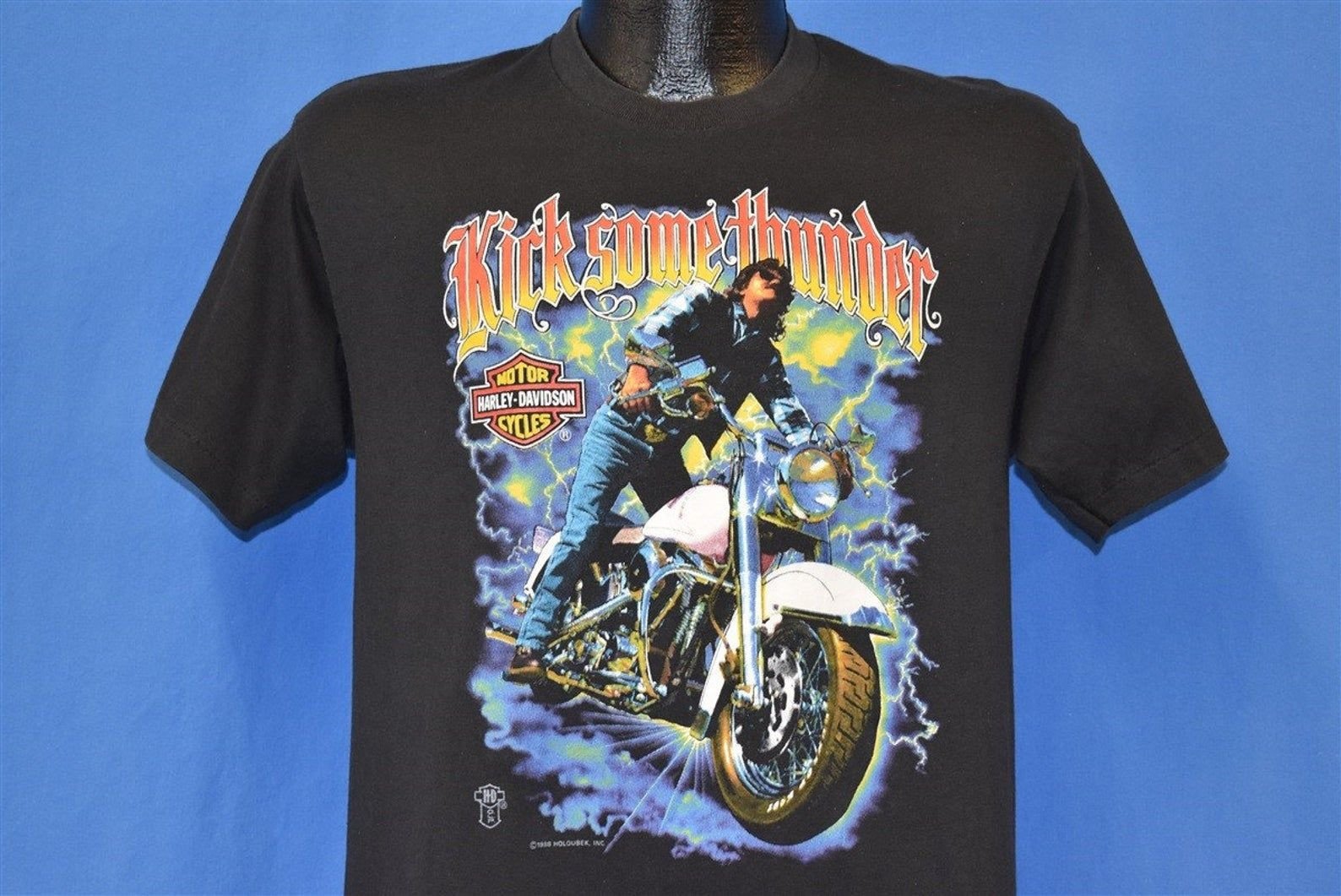 80S Harley Davidson Motorcycle Anchorage Alaska T-Shirt – Fashion Store
