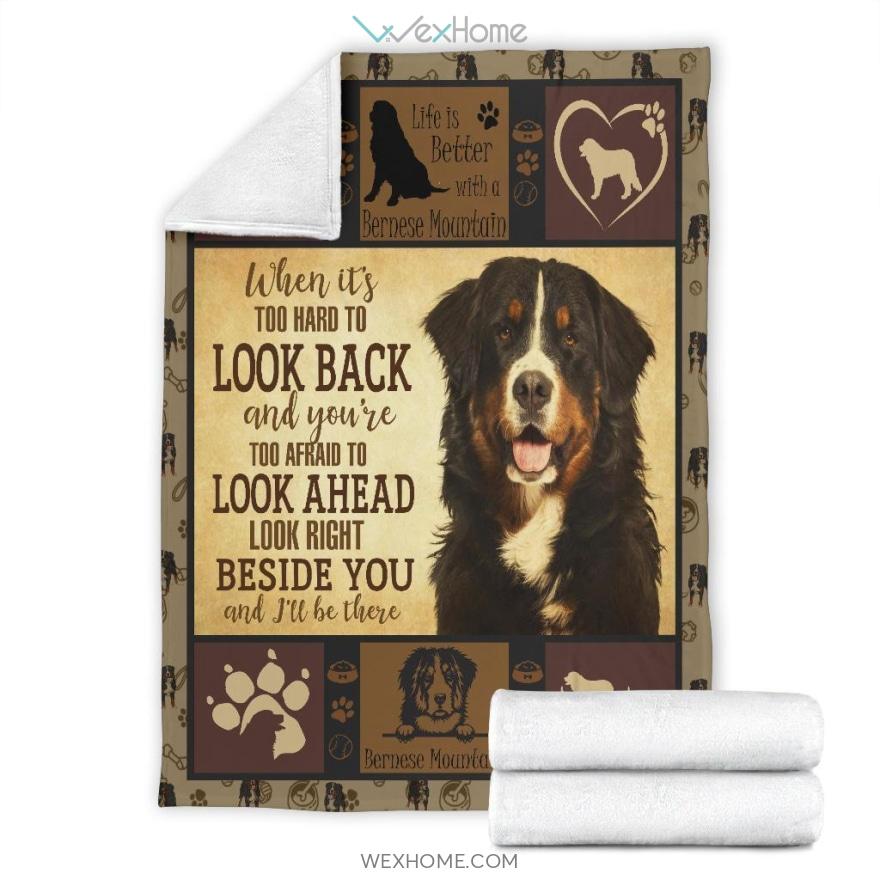 Bernese Mountain Beside You Dog Lovers Premium Blanket