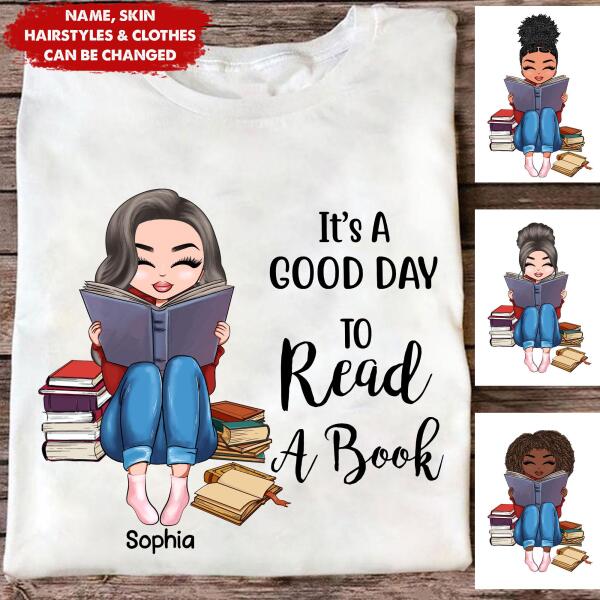 "Good Day to Read" Personalized Book Lover's Shirt