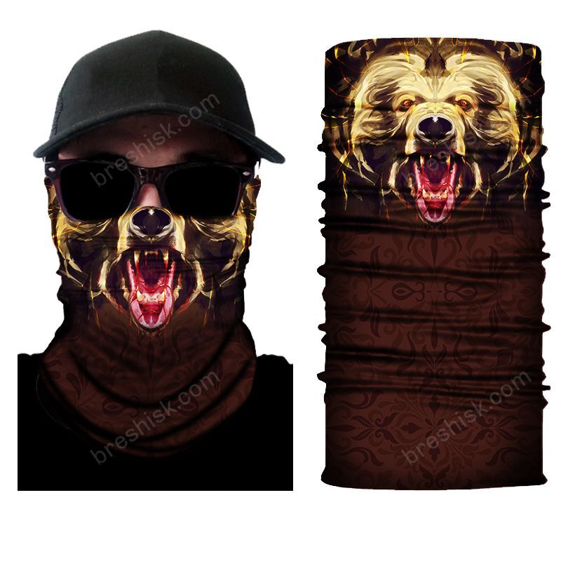 3D Animal Winter Warmer Fleece Dog Cat Lion Snowboard Motorbike Head Shield Balaclava