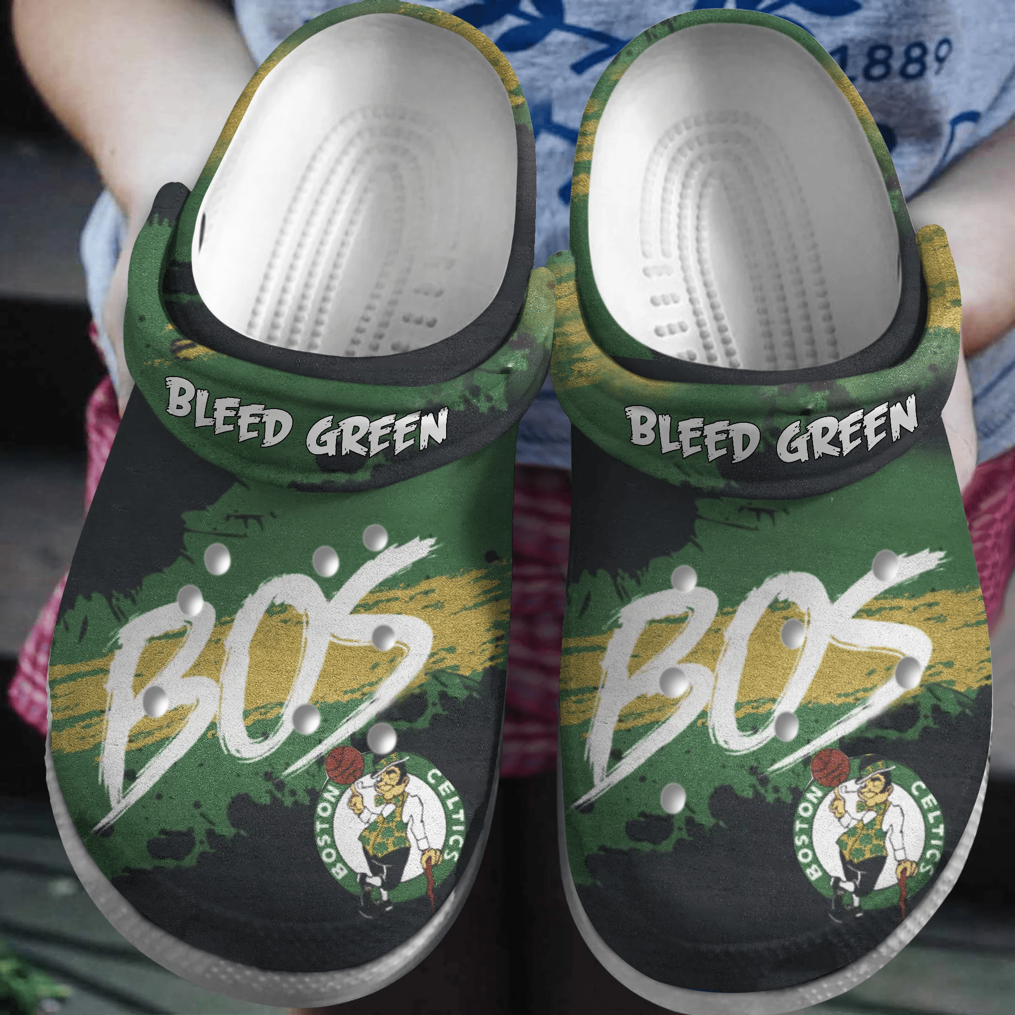 Premium Boston Celtics NBA Sport Crocs Crocband Clogs Shoes Comfortable For Men Women and Kids 2