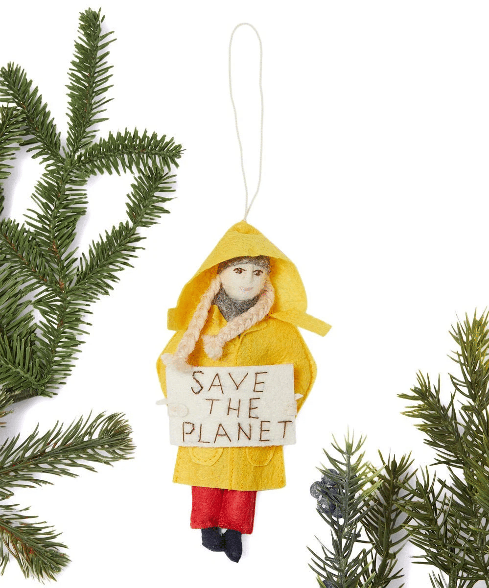 Felt Ornament, Greta Thunberg, Save The Planet, Felt Christmas Ornament, Felt Historical Ornament