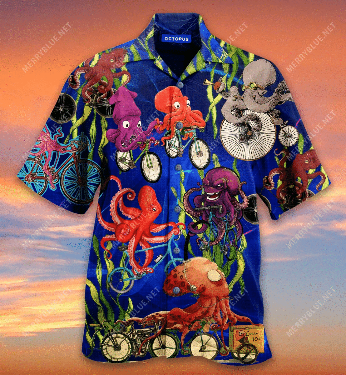 Find Could An Octopus Ride A Bicycle Hawaii Shirt Ha24823