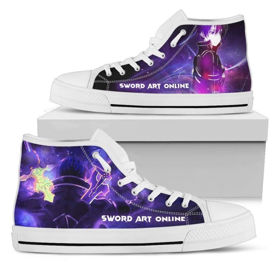 Sword Art Online Sneakers Swords of Kirito High Top Shoes