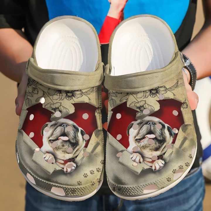 Pug They Steal My Heart Sku 1909 Crocs Clog Shoes – Justbeperfect Shop