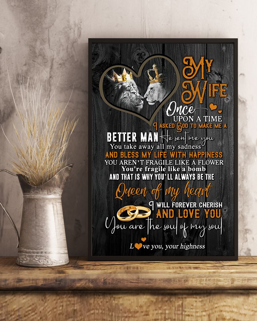 To My Wife – Lion Couple – Make Me A Better Man – Poster 131