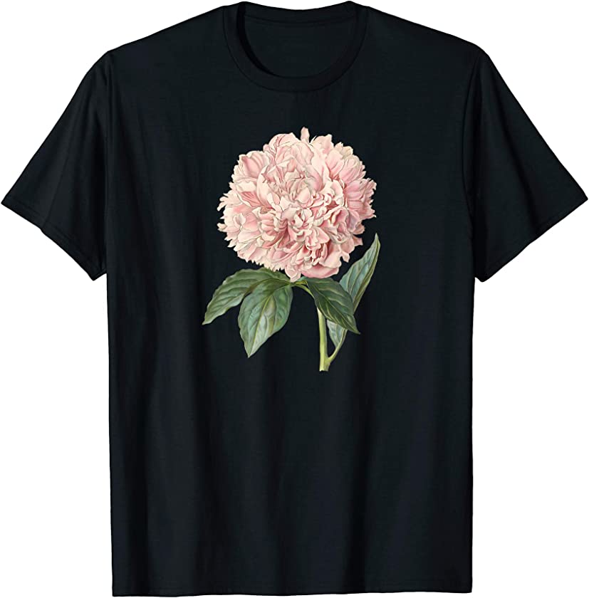 Vintage Rose Flower Illustration Gardener Nature Lover T-Shirt