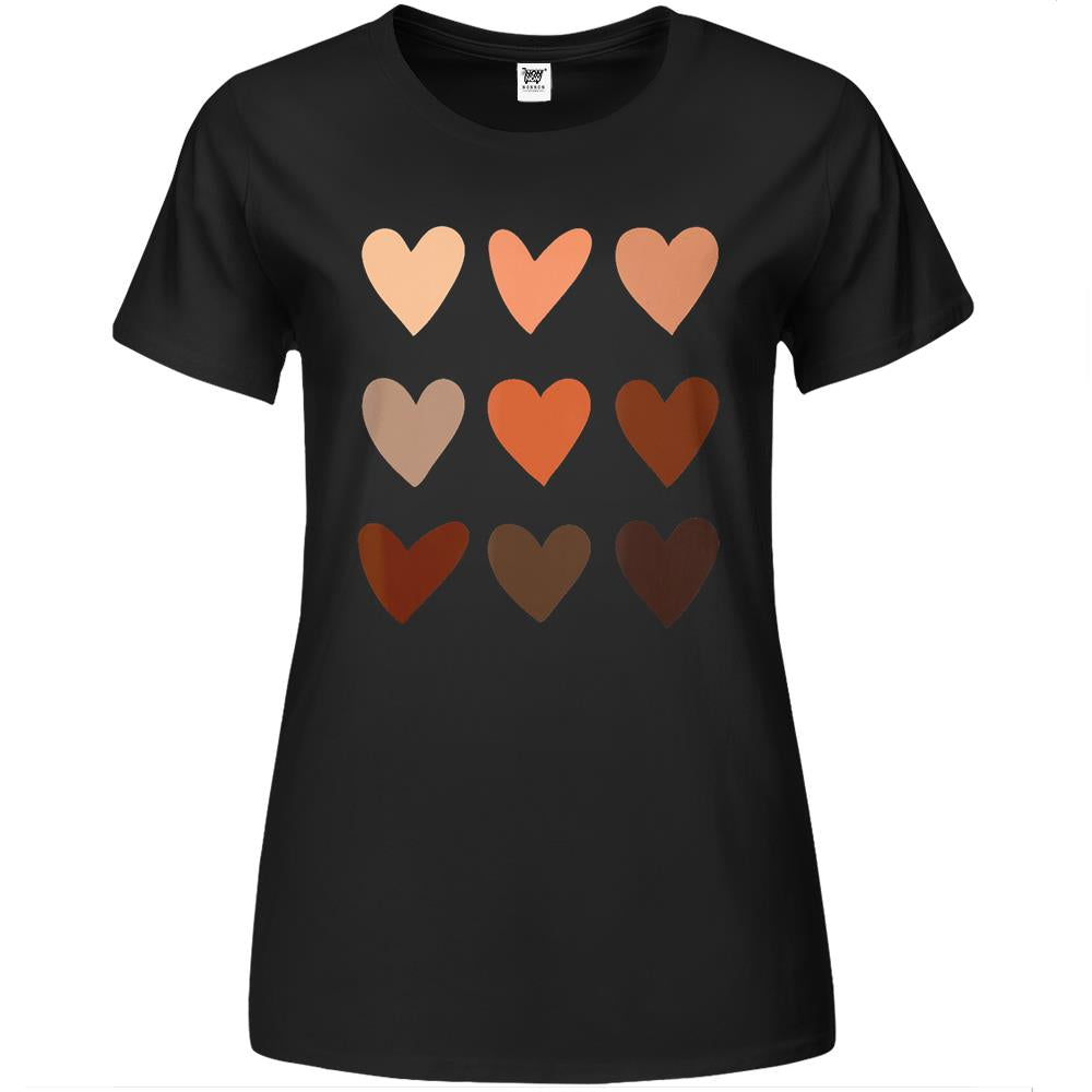 Skin Tone Hearts, Be Kind, Melanin Premium Womens T Shirts