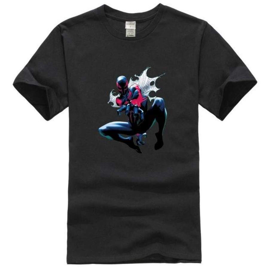 100% COTTON men t shirt casual short sleeve t-shirt for men Spider man print crew neck men tee shirt