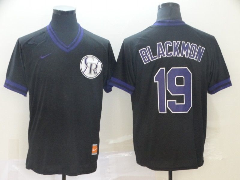 Colorado Rockies Charlie Blackmon #19 2020 MLB Black Jersey