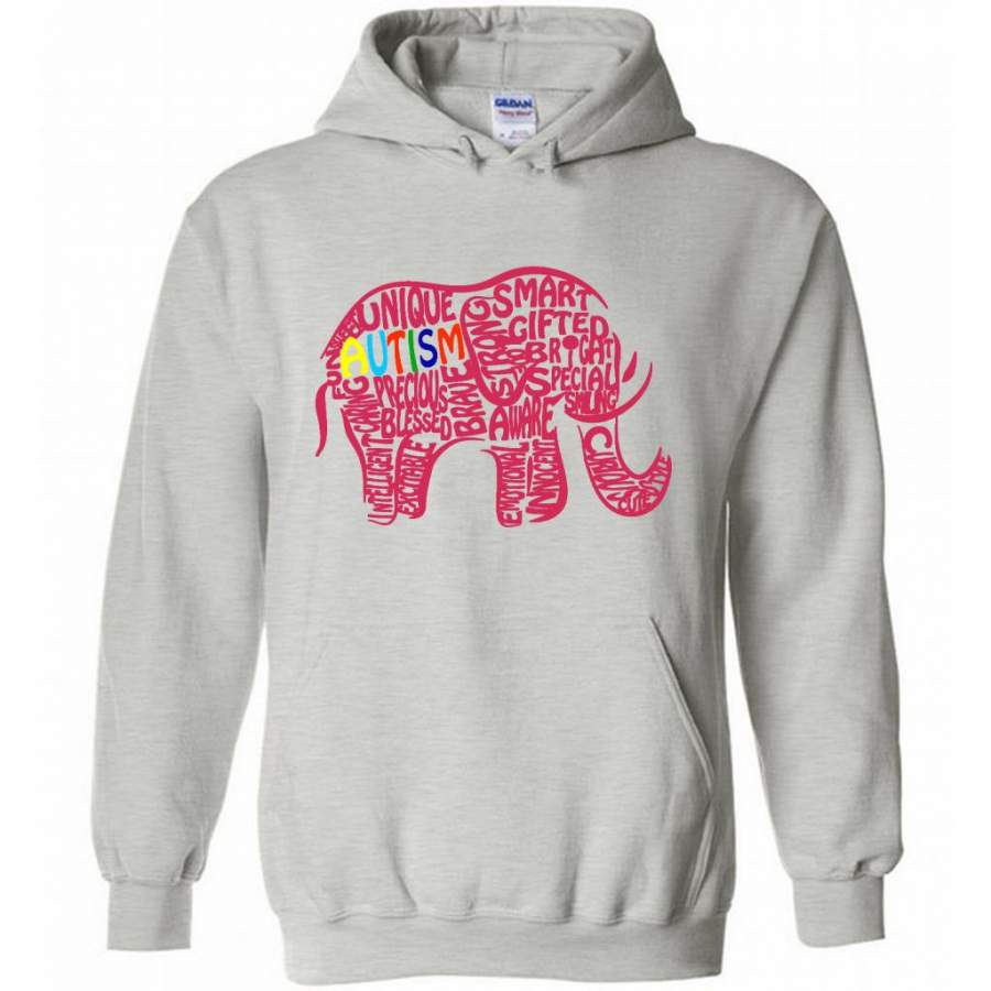 Autism Awareness Elephant 1 – Gildan Heavy Blend Hoodie