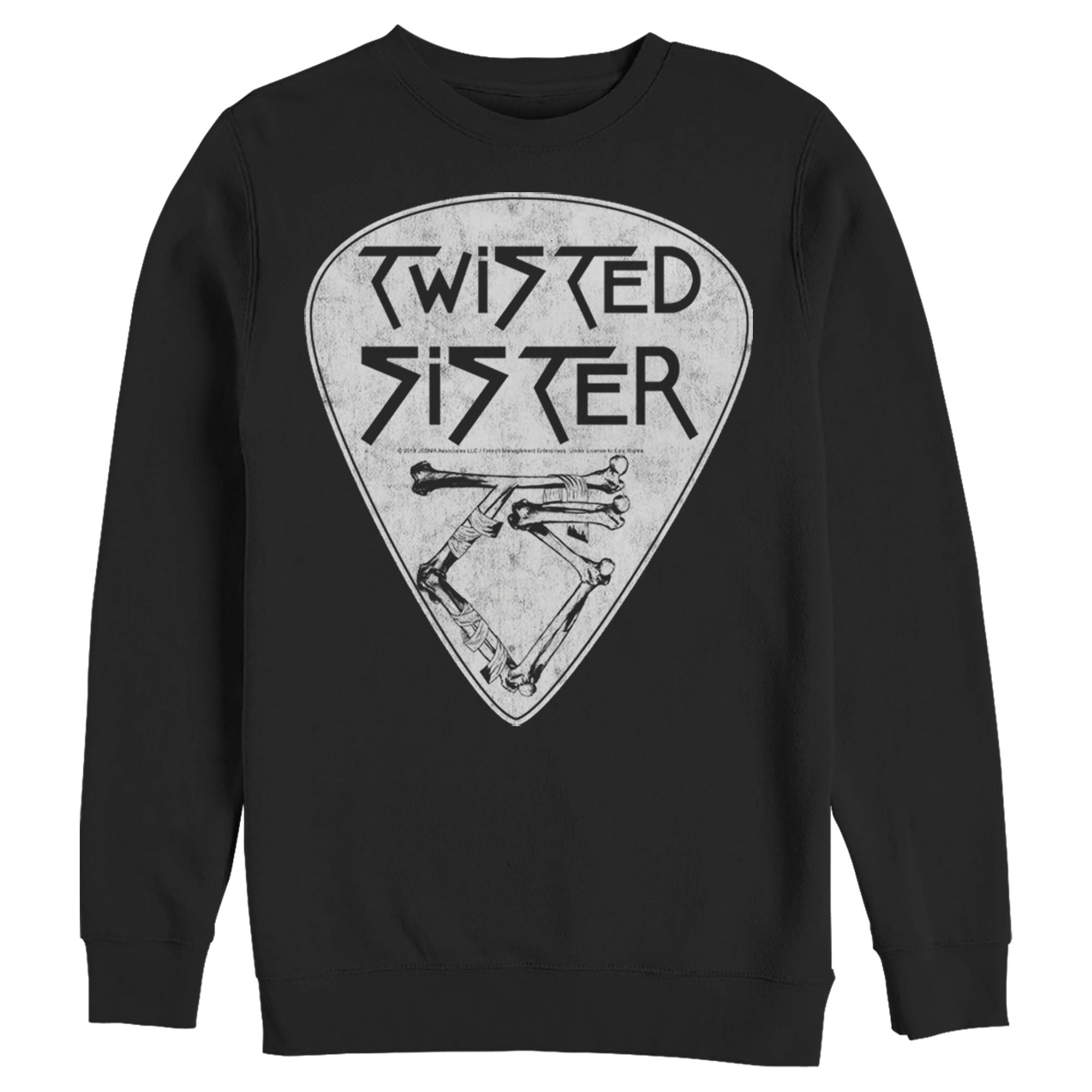 Twisted Sister Men’S Guitar Pick Logo  Sweatshirt