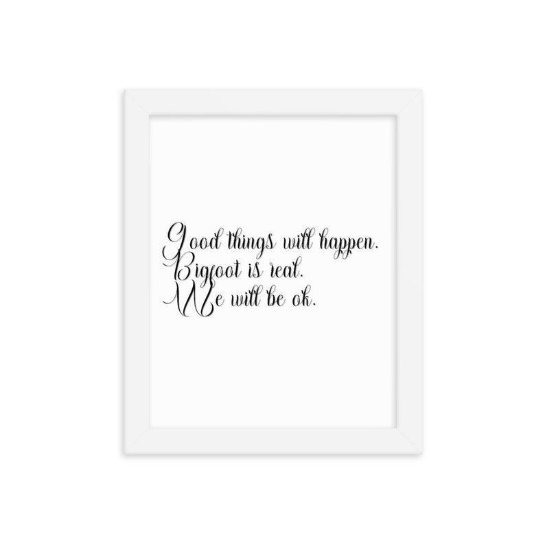 Poster Canvas Humorous Framed Poster – Good Things Will Happen, Hiking Poster Wall Decor, Poster Gift Decor Home Decor Wall Art Visual Art