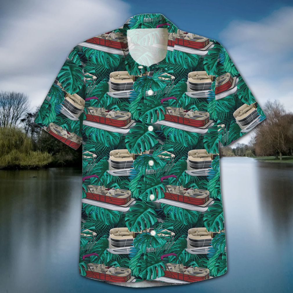 Pontoon Boat Green High Quality Hawaii Shirt Ha7332