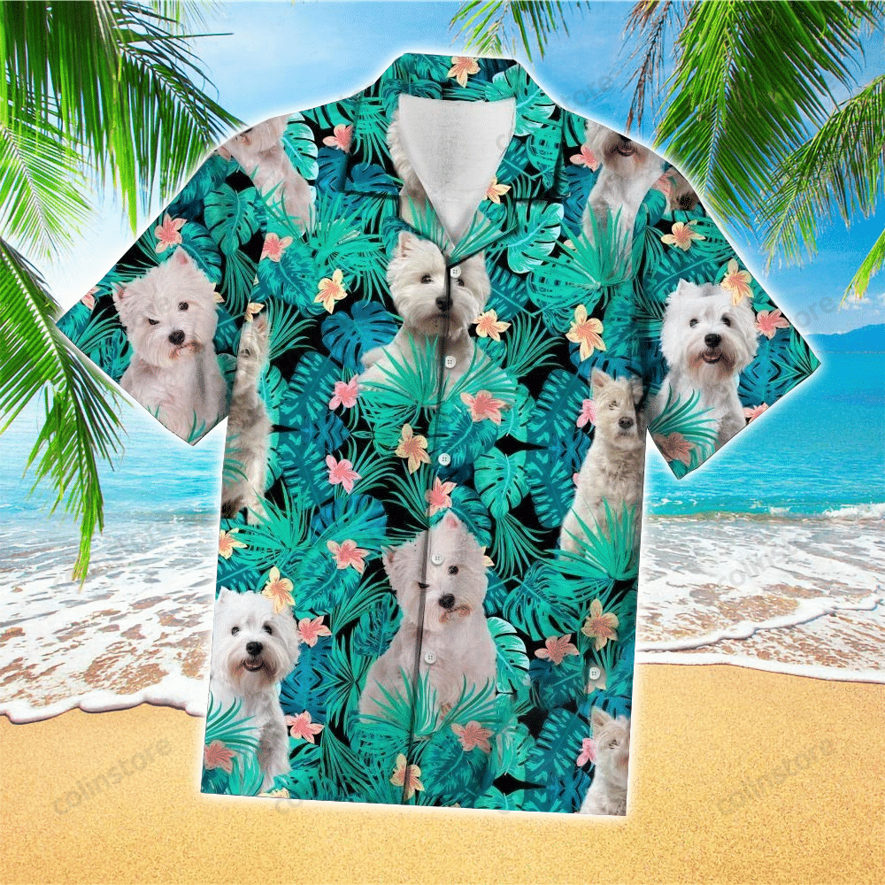 West Highland Hawaii Shirt For Dog Aloha Ha110420