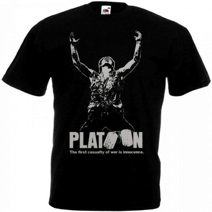 Platoon Movie Poster T Shirt Black All Sizes