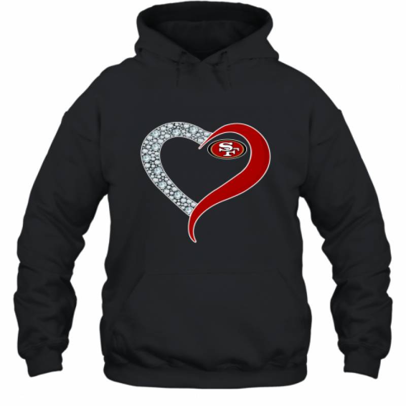 Diamond San Francisco 49ers Heart shirt Hoodie