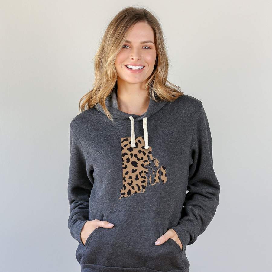 Rhode Island Leopard Pattern Hoodie