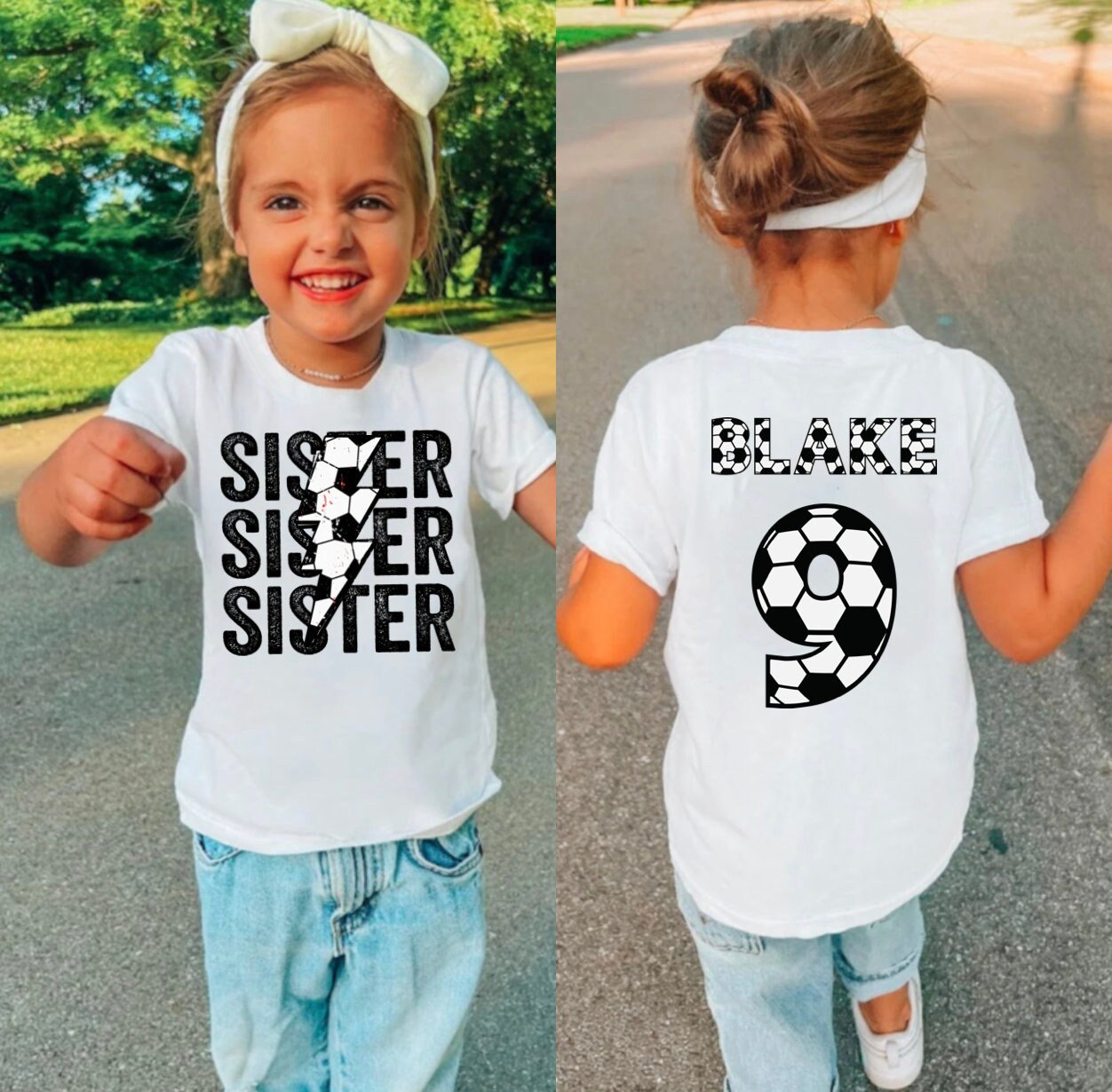 Custom Soccer Sister Shirt, Little Kid Sister Soccer, Big Sister Soccer Shirt, Girl Soccer Sibling Tee, Soccer Sis Shirt, Boy Brother Soccer