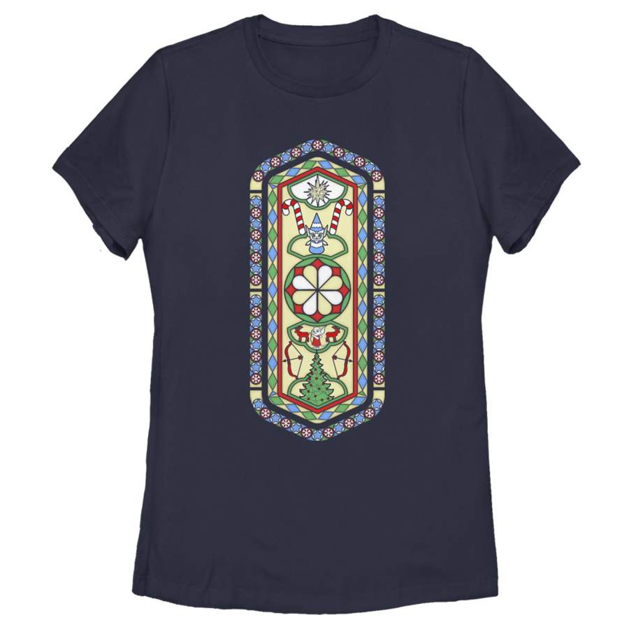 Christmas Chronicles 2 Women’s Christmas Stained Glass  T Shirt