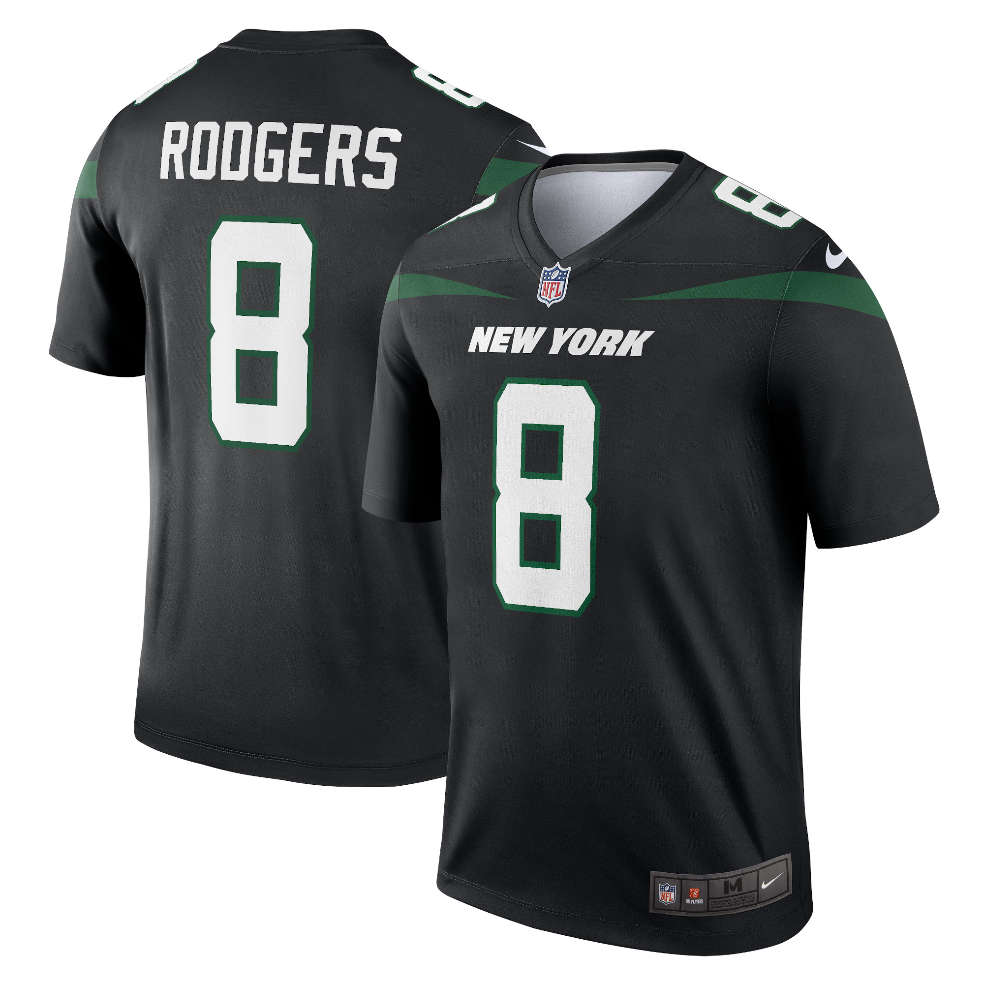 Aaron Rodgers New York Jets Men's Alternate Legend Player Jersey – Stealth Black