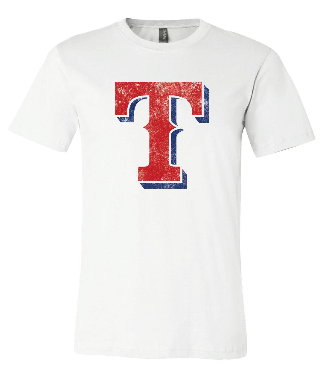 Texas Rangers T Logo Distressed Vintage Logo T-Shirt 6 Sizes S-3Xl!!