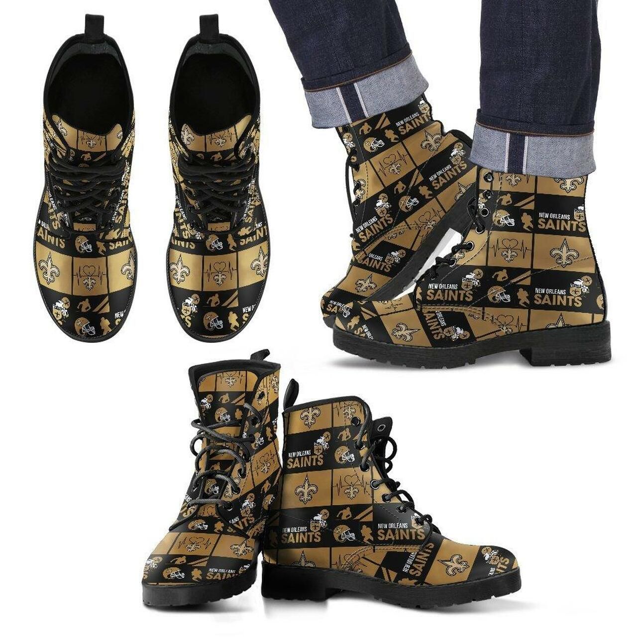 New Orleans Saints Leather Boots Fashion Women Boots Shoes Shoes3820