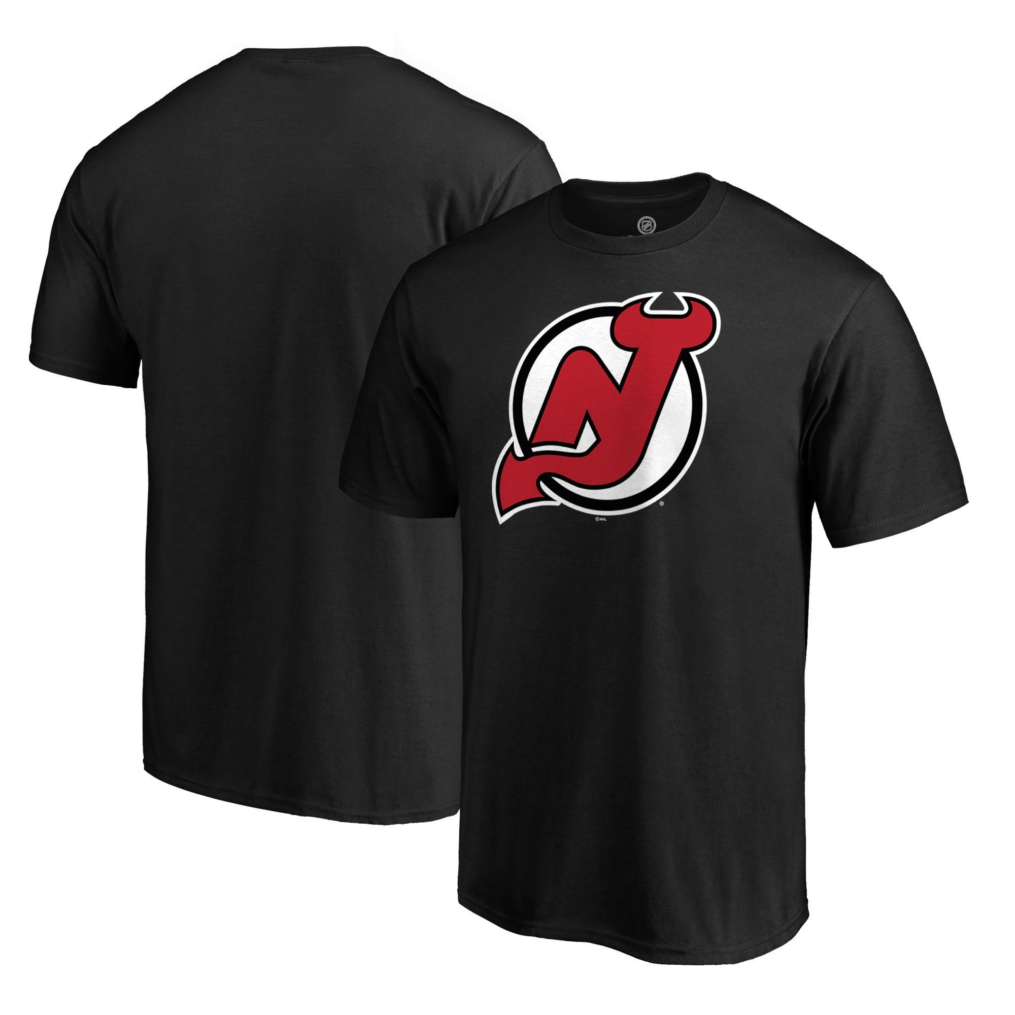 Men’S Fanatics Branded Black New Jersey Devils Big & Tall Primary Team Logo T-Shirt