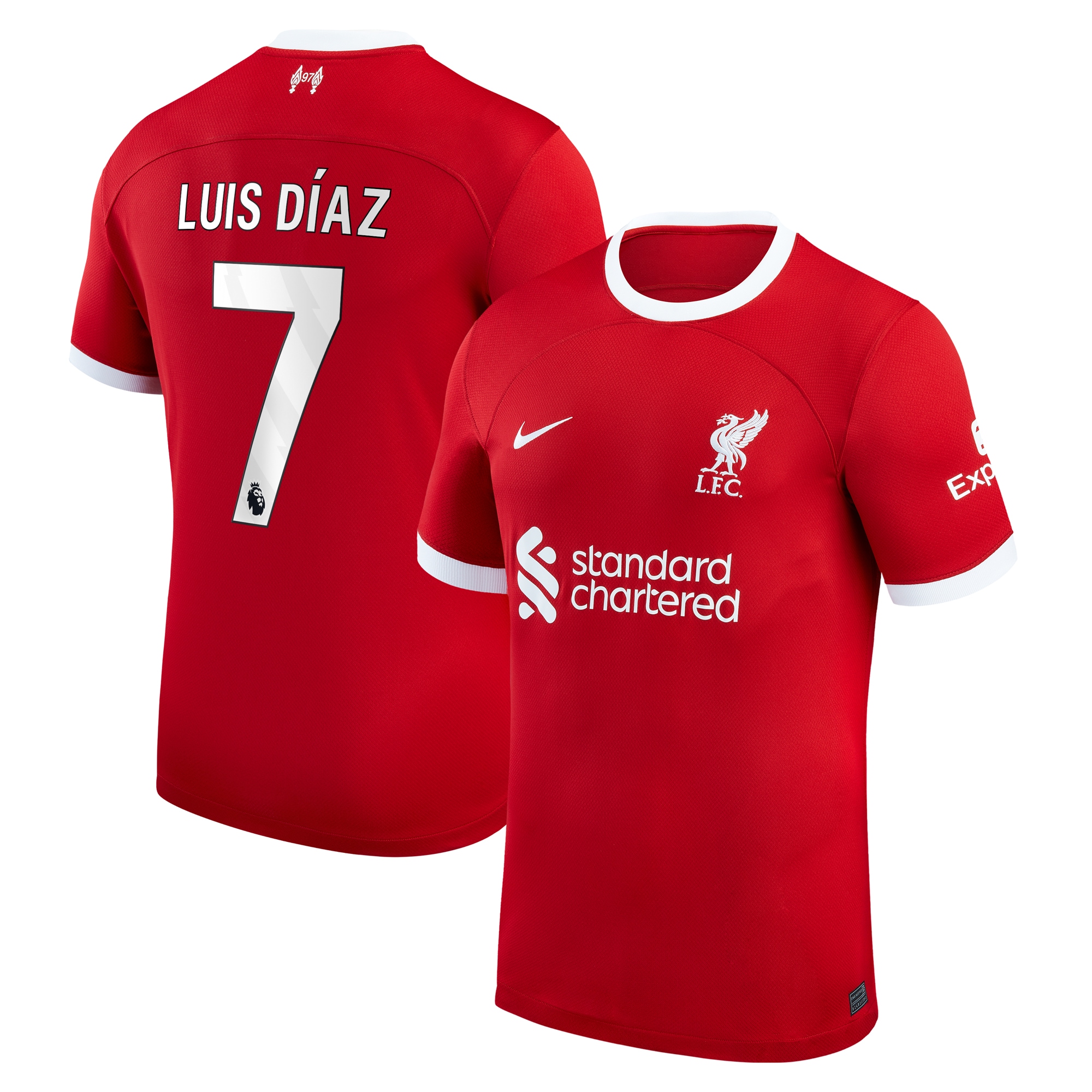 Luis Diaz Liverpool 2023/24 Home Replica Player Jersey – Red