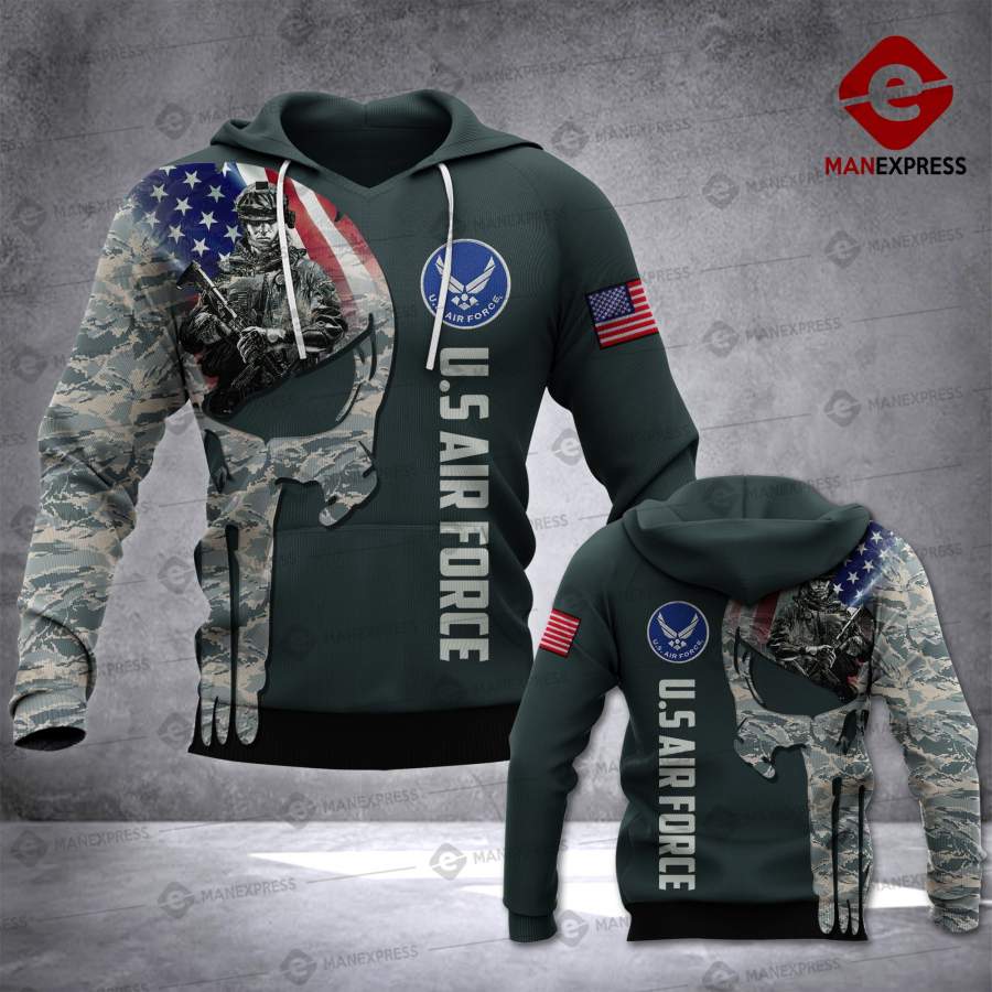 Soldier US Air Force camo art 3D printed hoodie NQA – Custom Hoodie3d