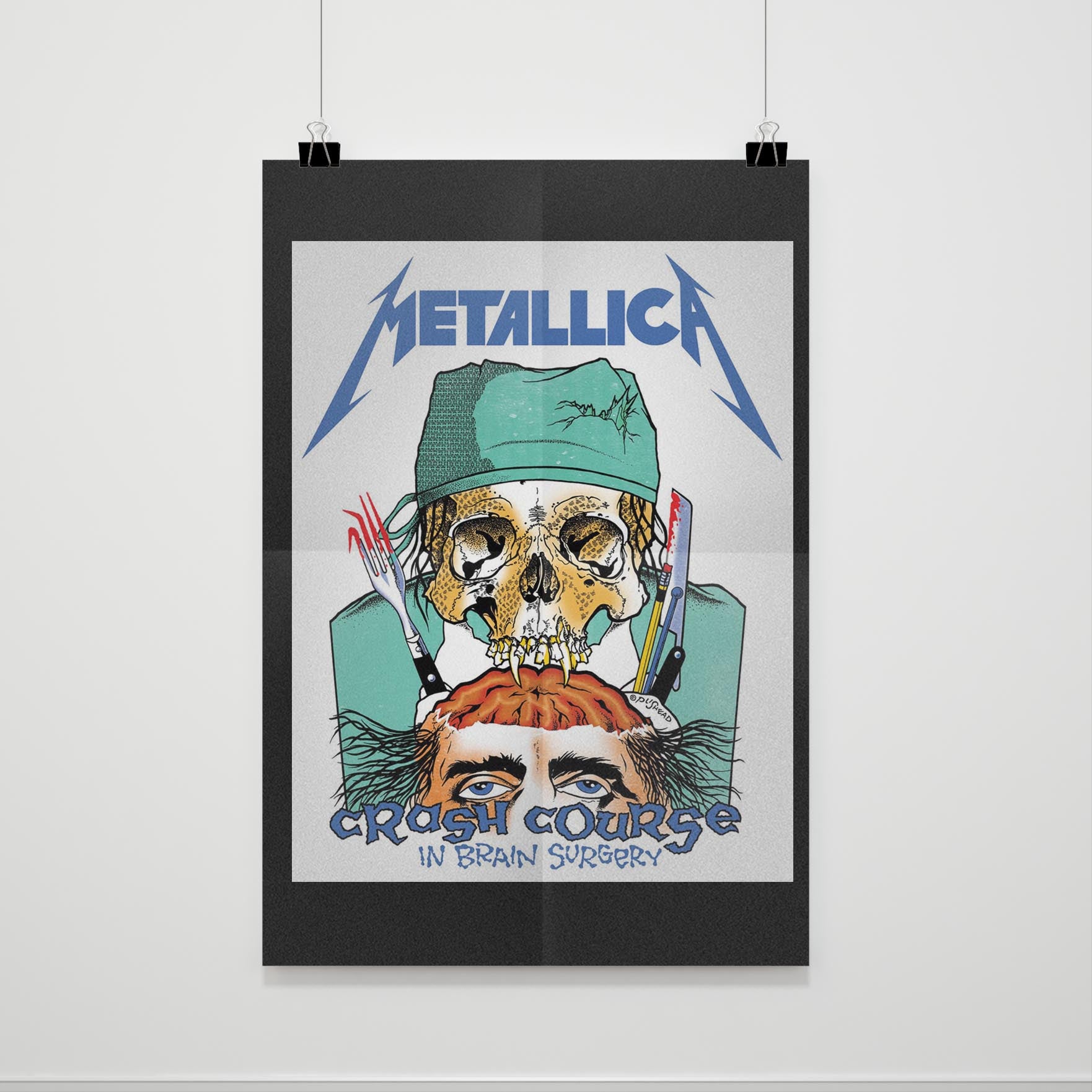 Metallica Crash Course In Brain Surgery Poster Poster Art Design