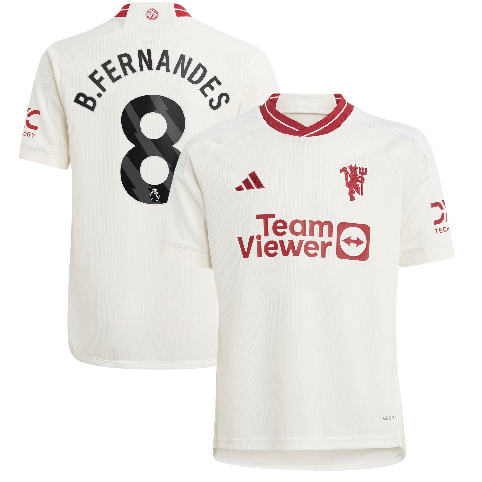 Bruno Fernandes Manchester United Youth 2023/24 Third Replica Player Jersey – White