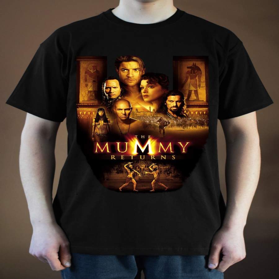 The Mummy Returns Movie Poster Ver. 1 Rachel Weisz T-Shirt (Black) S-5XL