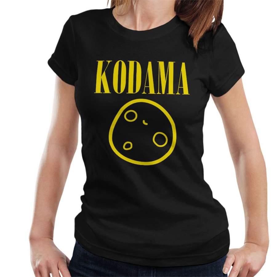 Kodama Nirvana Logo Princess Mononoke Women’s T-Shirt