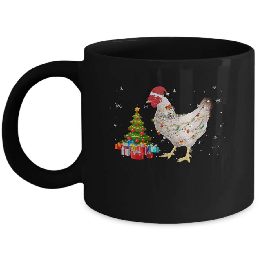 Vintage Chicken Merry Christmas Light Led Mug