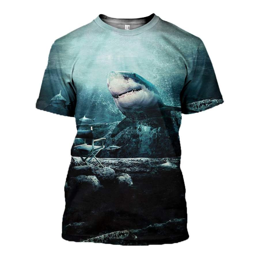 3D All Over Printed Shark T-shirt Hoodie SCUL070520