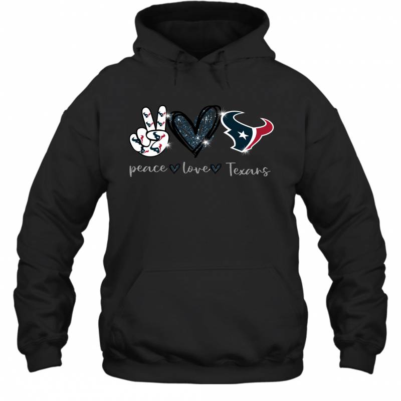 Peace Love Texans gift for Houston Texans Fans Hoodie