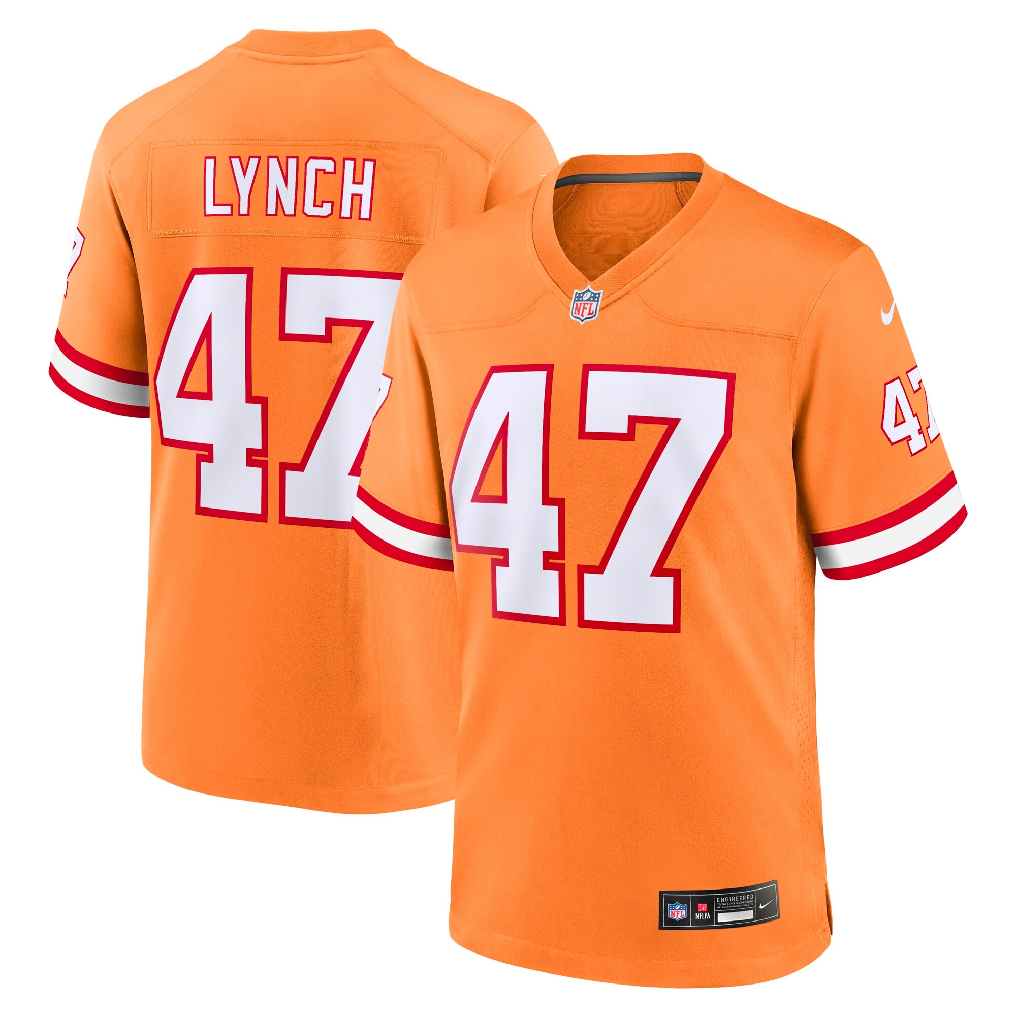 John Lynch Tampa Bay Buccaneers Youth Retired Player Game Jersey – Orange